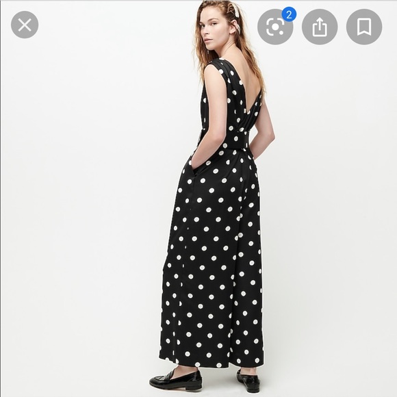 J.Crew Wide-leg polka dot jumpsuit - Picture 2 of 10